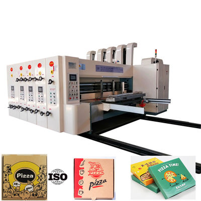 Коробка пиццы высокой точности делая машиной автоматическую коробку Flexo печатая вырезывание плашки