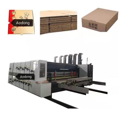 Печатная машина коробки пиццы производственной линии коробки ровной деятельности рифленая